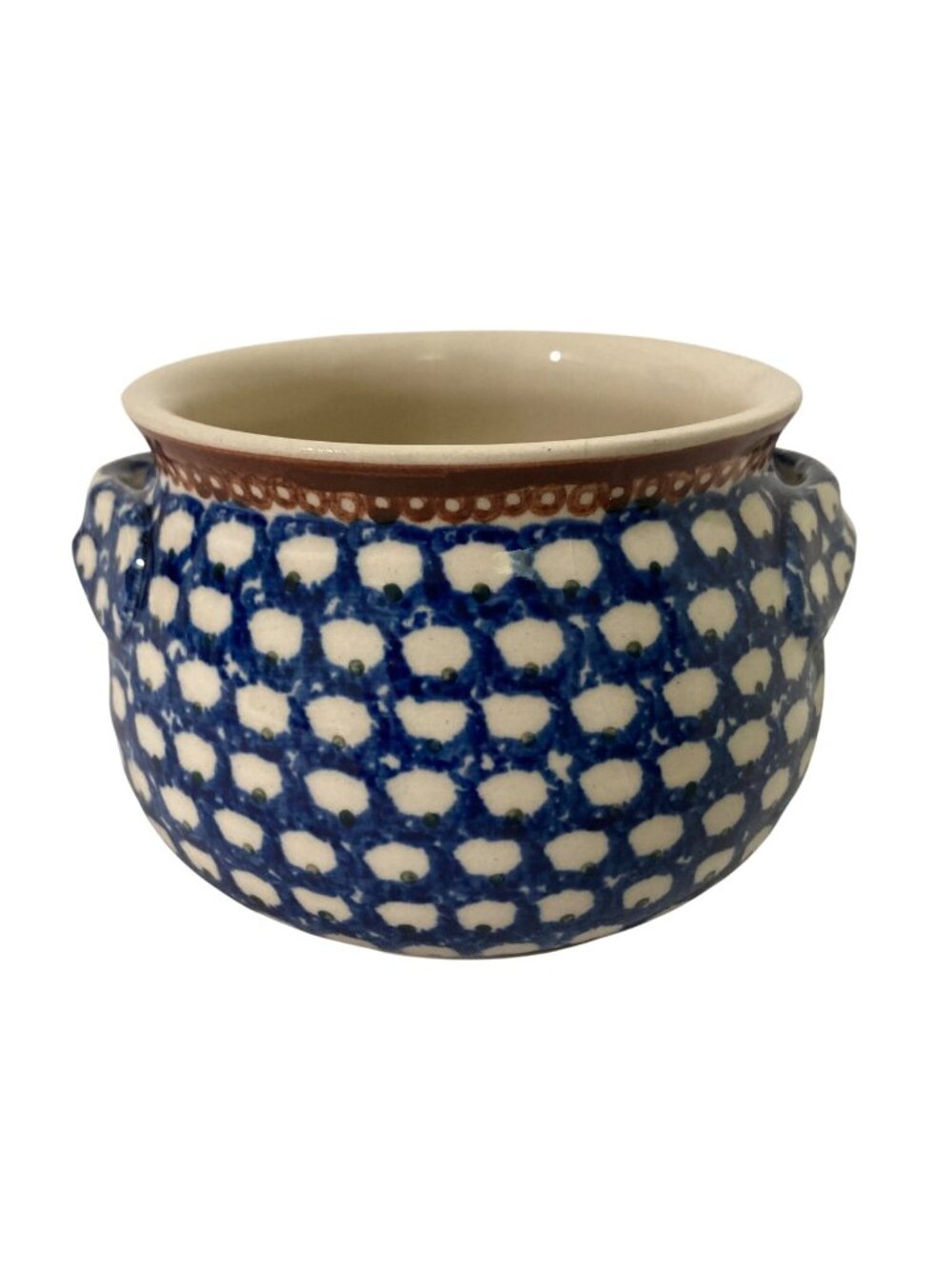 Boleslawiec Pottery Blue Lace Pattern Sugar Bowl